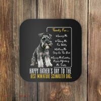 Funny Dog Dad Happy Fathers Day The Best Miniature Schnauzer Dad Coaster thumb 0