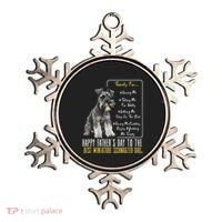 Funny Dog Dad Happy Fathers Day The Best Miniature Schnauzer Dad Ornament thumb 0