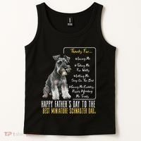 Funny Dog Dad Happy Fathers Day The Best Miniature Schnauzer Dad Tank Top thumb 2