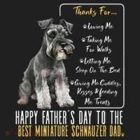 Funny Dog Dad Happy Fathers Day The Best Miniature Schnauzer Dad Golf Towel thumb 3