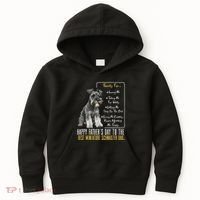 Funny Dog Dad Happy Fathers Day The Best Miniature Schnauzer Dad Kids Hoodie thumb 0