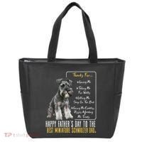 Funny Dog Dad Happy Fathers Day The Best Miniature Schnauzer Dad Tote Bag thumb 0