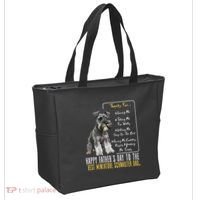 Funny Dog Dad Happy Fathers Day The Best Miniature Schnauzer Dad Tote Bag thumb 2