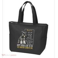 Funny Dog Dad Happy Fathers Day The Best Miniature Schnauzer Dad Tote Bag thumb 3