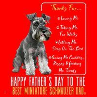 Funny Dog Dad Happy Fathers Day The Best Miniature Schnauzer Dad Santa Hat thumb 1
