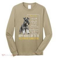 Funny Dog Dad Happy Fathers Day The Best Miniature Schnauzer Dad Long Sleeve Shirt thumb 0