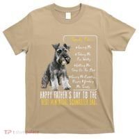 Funny Dog Dad Happy Fathers Day The Best Miniature Schnauzer Dad T-Shirt thumb 0