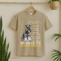 Funny Dog Dad Happy Fathers Day The Best Miniature Schnauzer Dad T-Shirt thumb 2