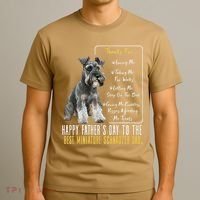 Funny Dog Dad Happy Fathers Day The Best Miniature Schnauzer Dad T-Shirt thumb 3