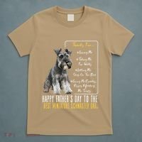 Funny Dog Dad Happy Fathers Day The Best Miniature Schnauzer Dad T-Shirt thumb 5