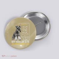 Funny Dog Dad Happy Fathers Day The Best Miniature Schnauzer Dad Button thumb 0