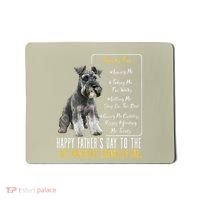 Funny Dog Dad Happy Fathers Day The Best Miniature Schnauzer Dad Mousepad thumb 0