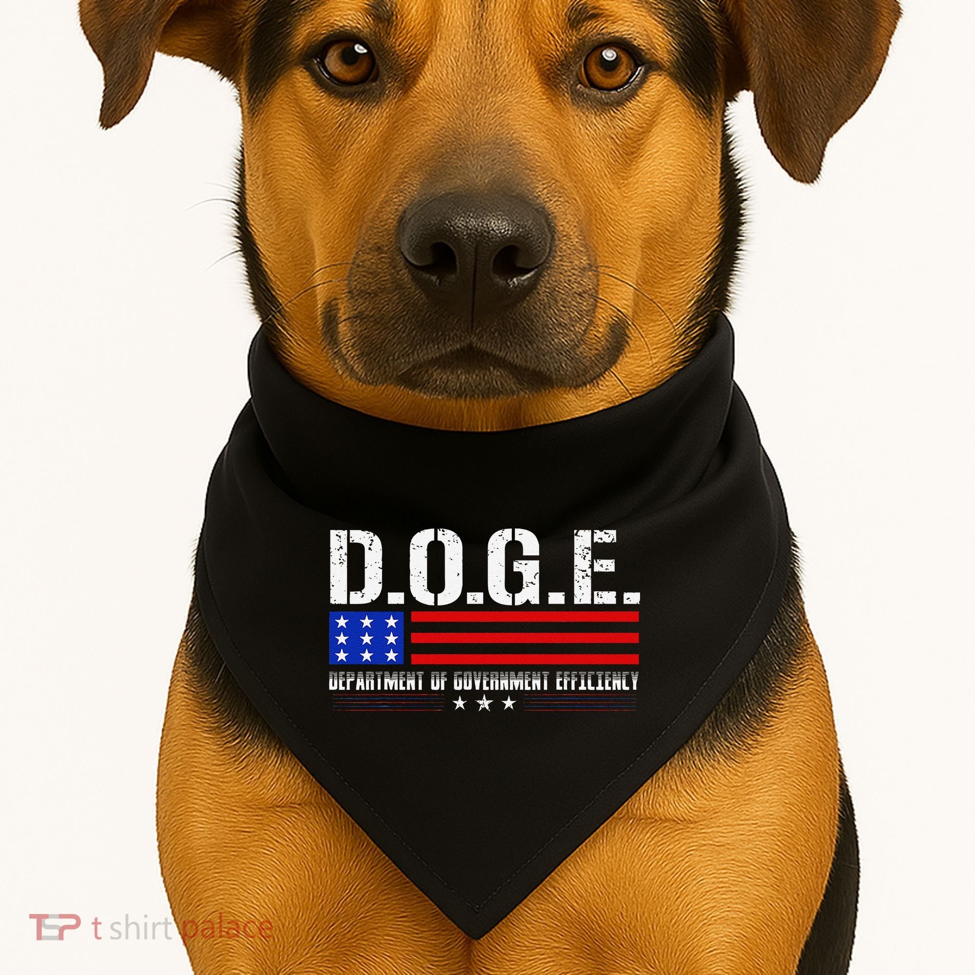 Funny Doge D.O.G.E. Department Of Government Efficiency Meme USA-Made Doggie Bandana