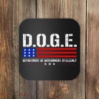 Funny Doge D.O.G.E. Department Of Government Efficiency Meme Coaster thumb 0
