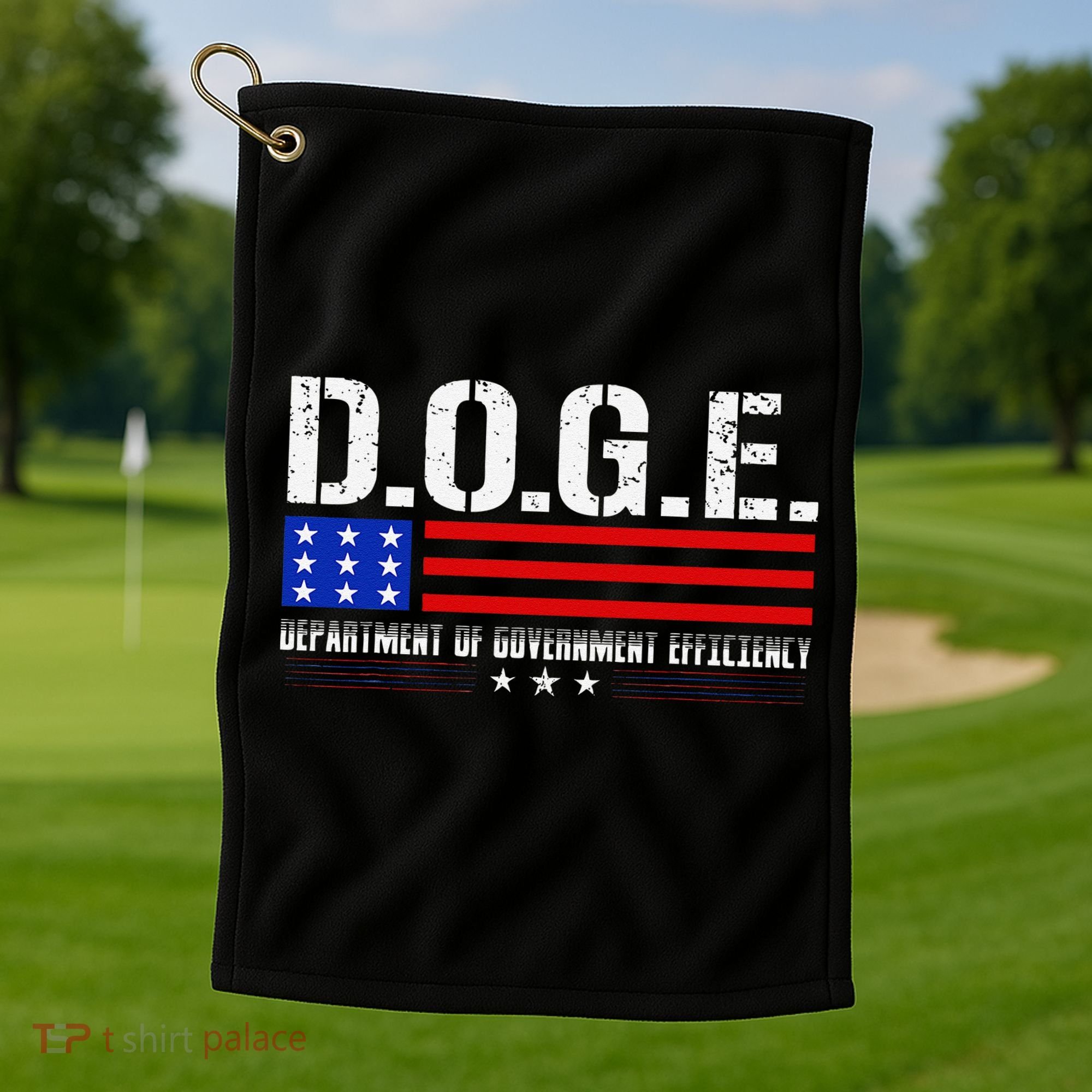 Funny Doge D.O.G.E. Department Of Government Efficiency Meme Golf Towel