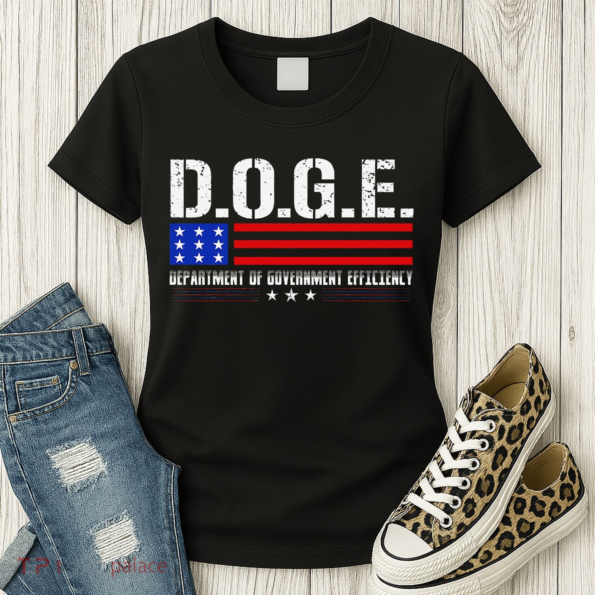 Funny Doge D.O.G.E. Department Of Government Efficiency Meme Women's T-Shirt