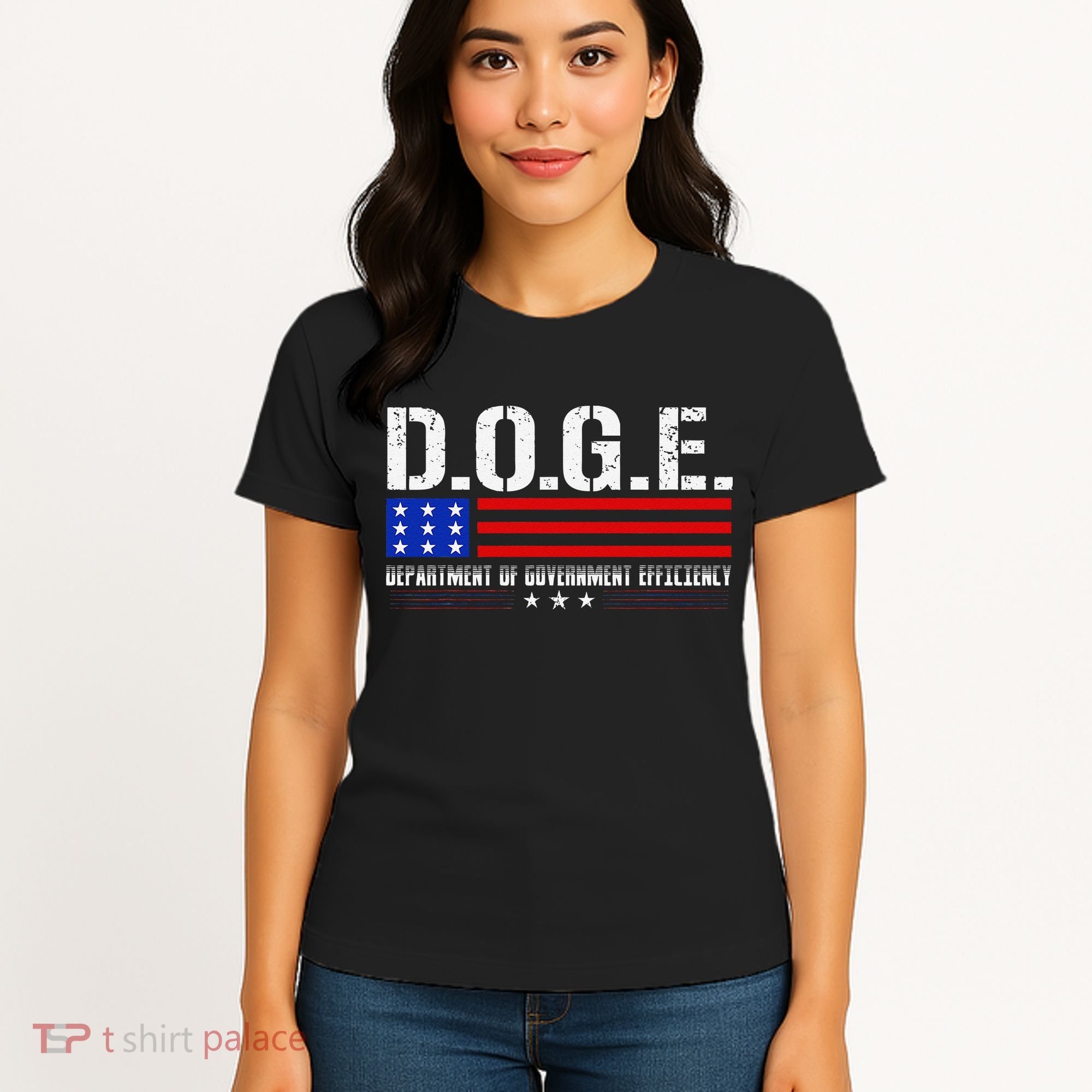 Funny Doge D.O.G.E. Department Of Government Efficiency Meme Women's T-Shirt
