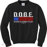 Funny Doge D.O.G.E. Department Of Government Efficiency Meme Kids Sweatshirt thumb 0