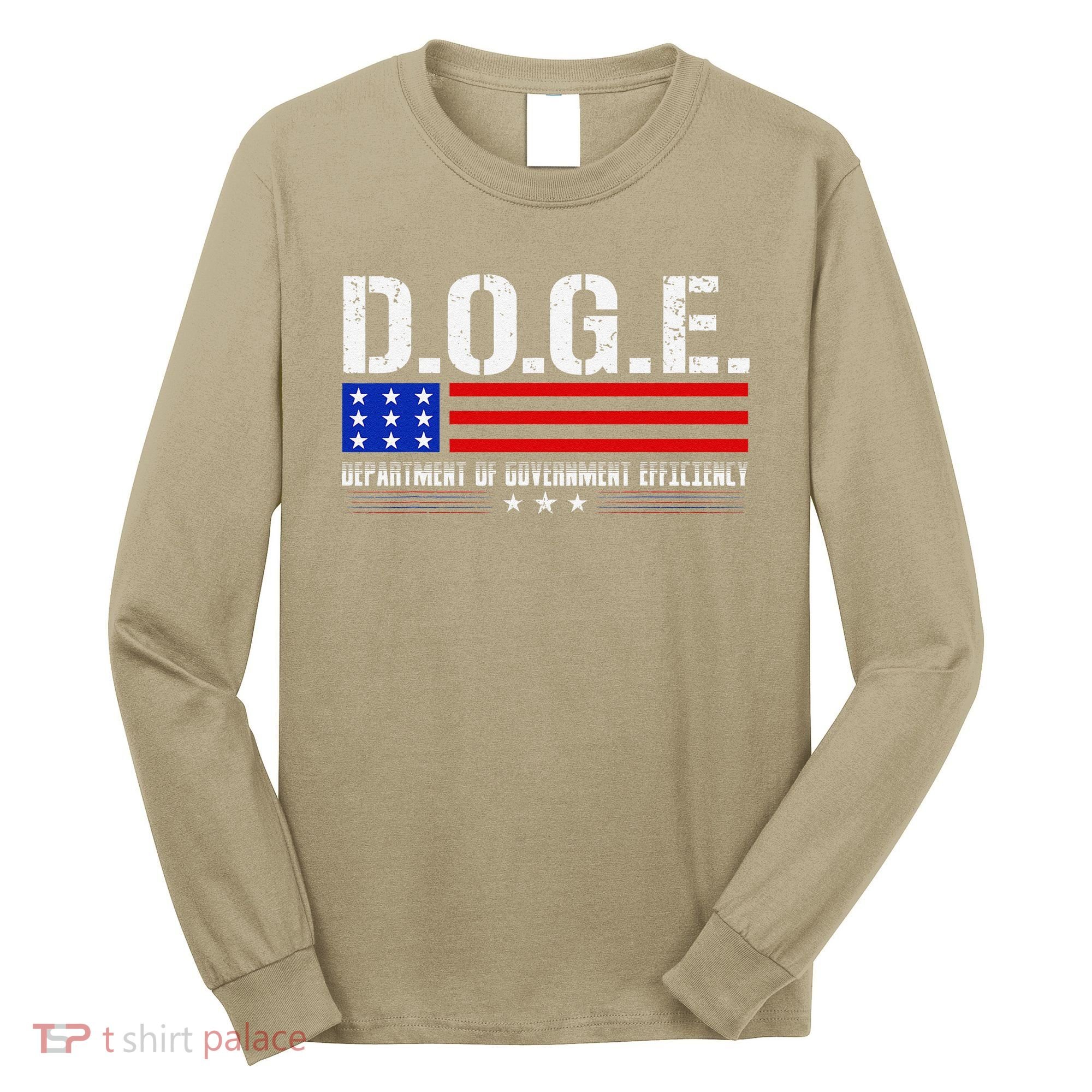 Funny Doge D.O.G.E. Department Of Government Efficiency Meme Long Sleeve Shirt