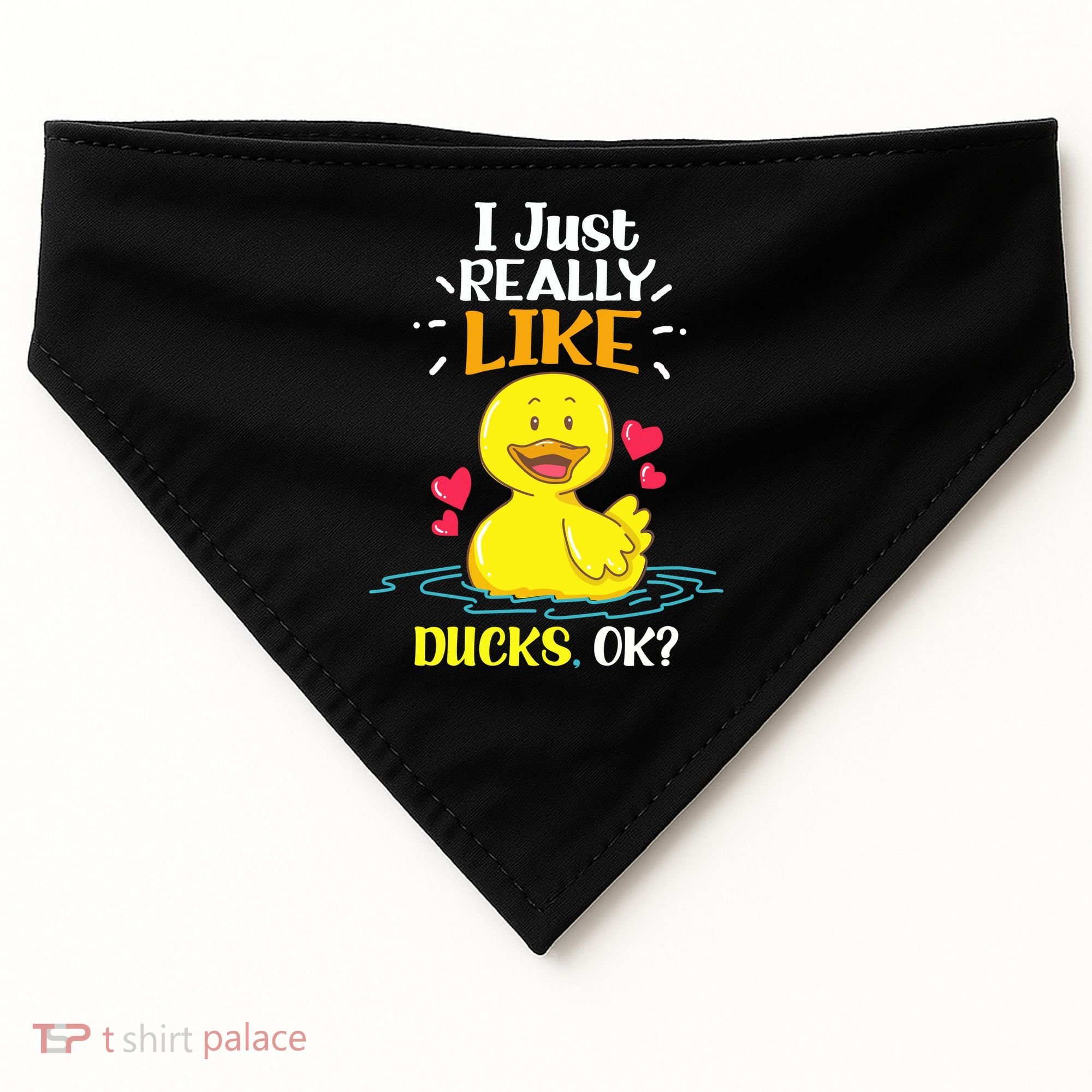 Funny Duck Ducks Rubber Gift USA-Made Doggie Bandana
