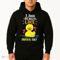 Funny Duck Ducks Rubber Gift Hoodie thumb 2
