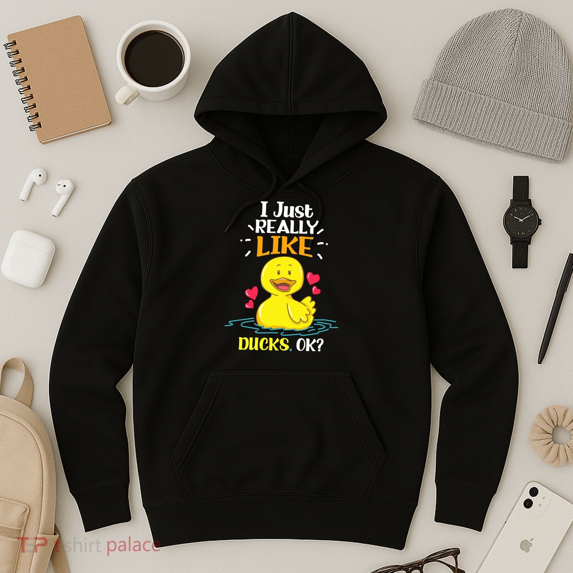 Funny Duck Ducks Rubber Gift Hoodie