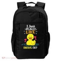 Funny Duck Ducks Rubber Gift Backpack thumb 0