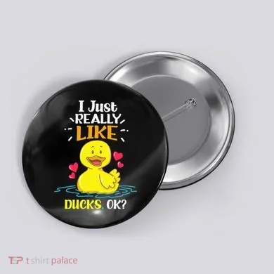 Funny Duck Ducks Rubber Gift Button