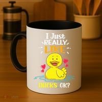 Funny Duck Ducks Rubber Gift Coffee Mug thumb 4