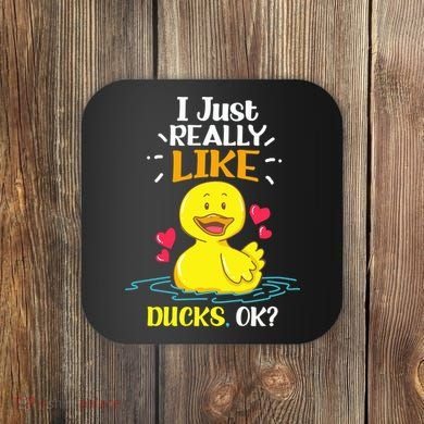 Funny Duck Ducks Rubber Gift Coaster