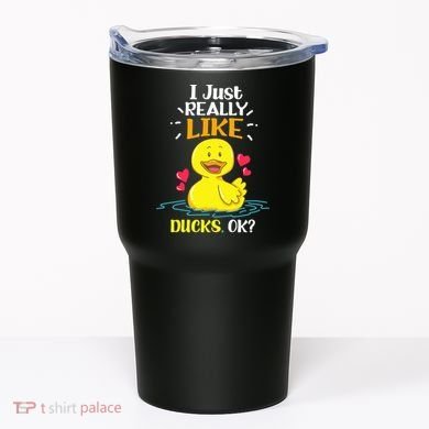 Funny Duck Ducks Rubber Gift Tumbler