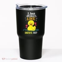 Funny Duck Ducks Rubber Gift Tumbler thumb 0