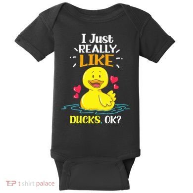 Funny Duck Ducks Rubber Gift Baby Bodysuit
