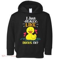 Funny Duck Ducks Rubber Gift Toddler Hoodie thumb 0