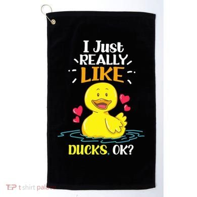 Funny Duck Ducks Rubber Gift Golf Towel