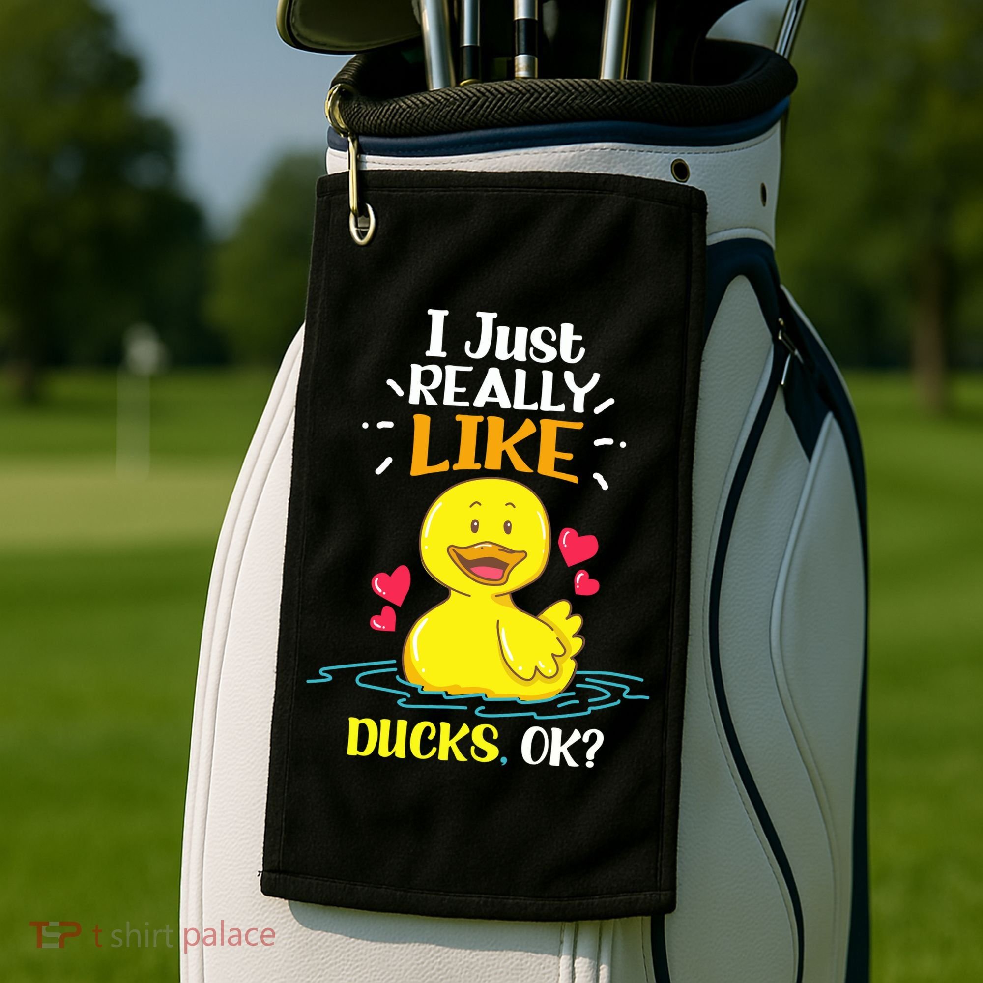 Funny Duck Ducks Rubber Gift Golf Towel