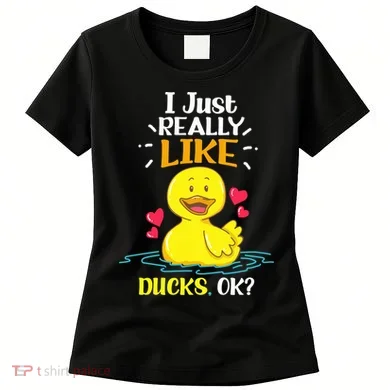 Funny Duck Ducks Rubber Gift Women's T-Shirt