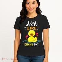 Funny Duck Ducks Rubber Gift Women's T-Shirt thumb 4