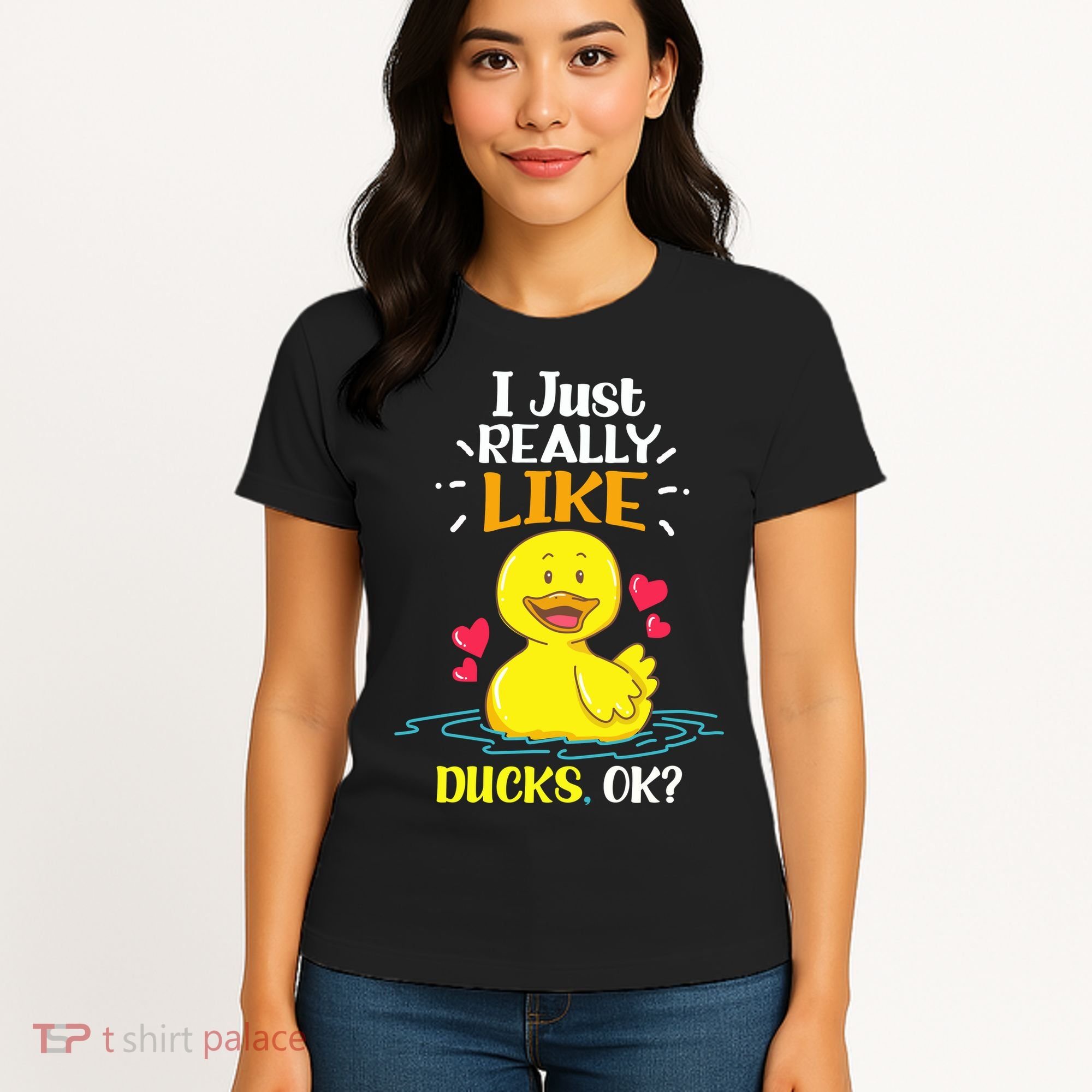 Funny Duck Ducks Rubber Gift Women's T-Shirt
