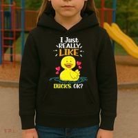 Funny Duck Ducks Rubber Gift Kids Hoodie thumb 3