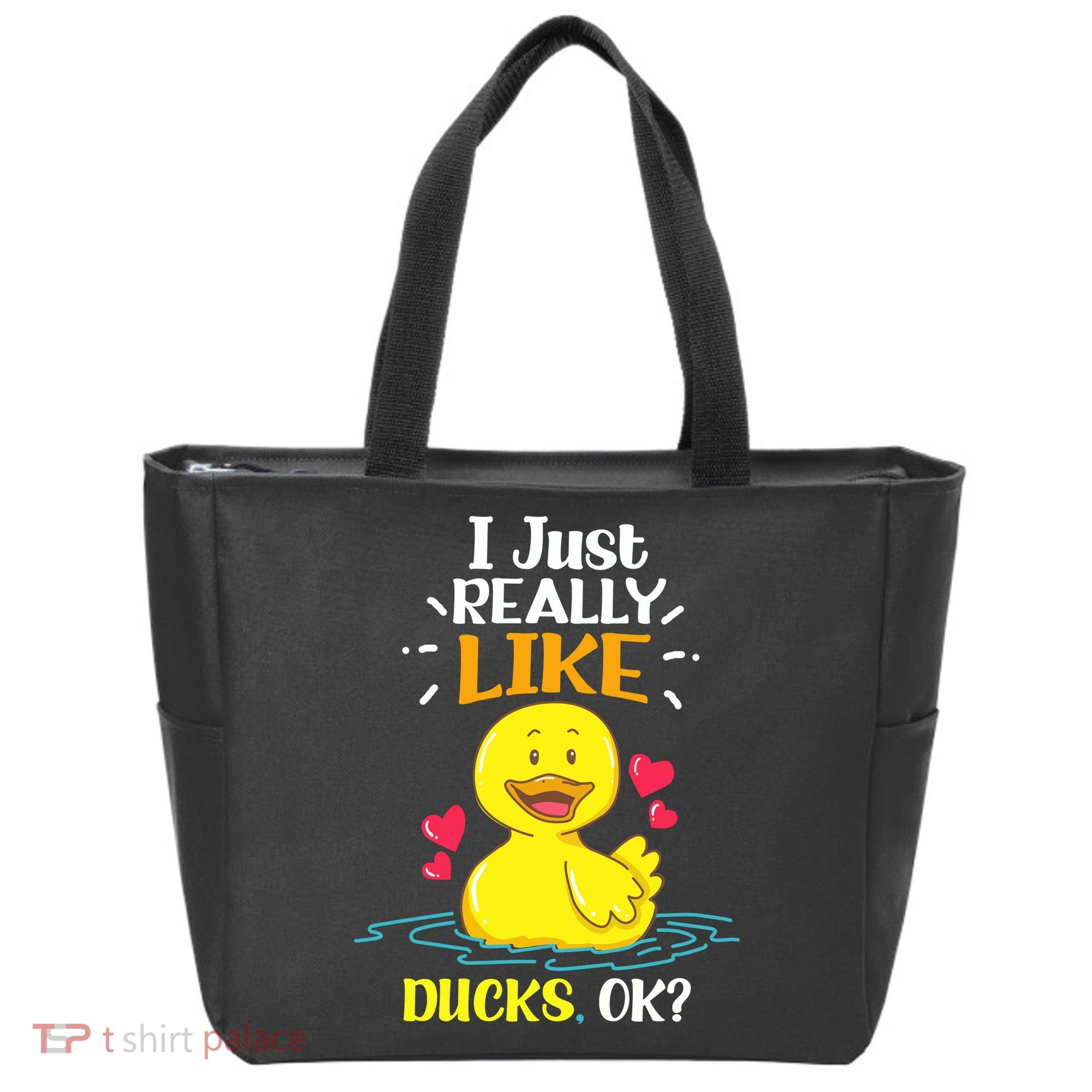 Funny Duck Ducks Rubber Gift Tote Bag