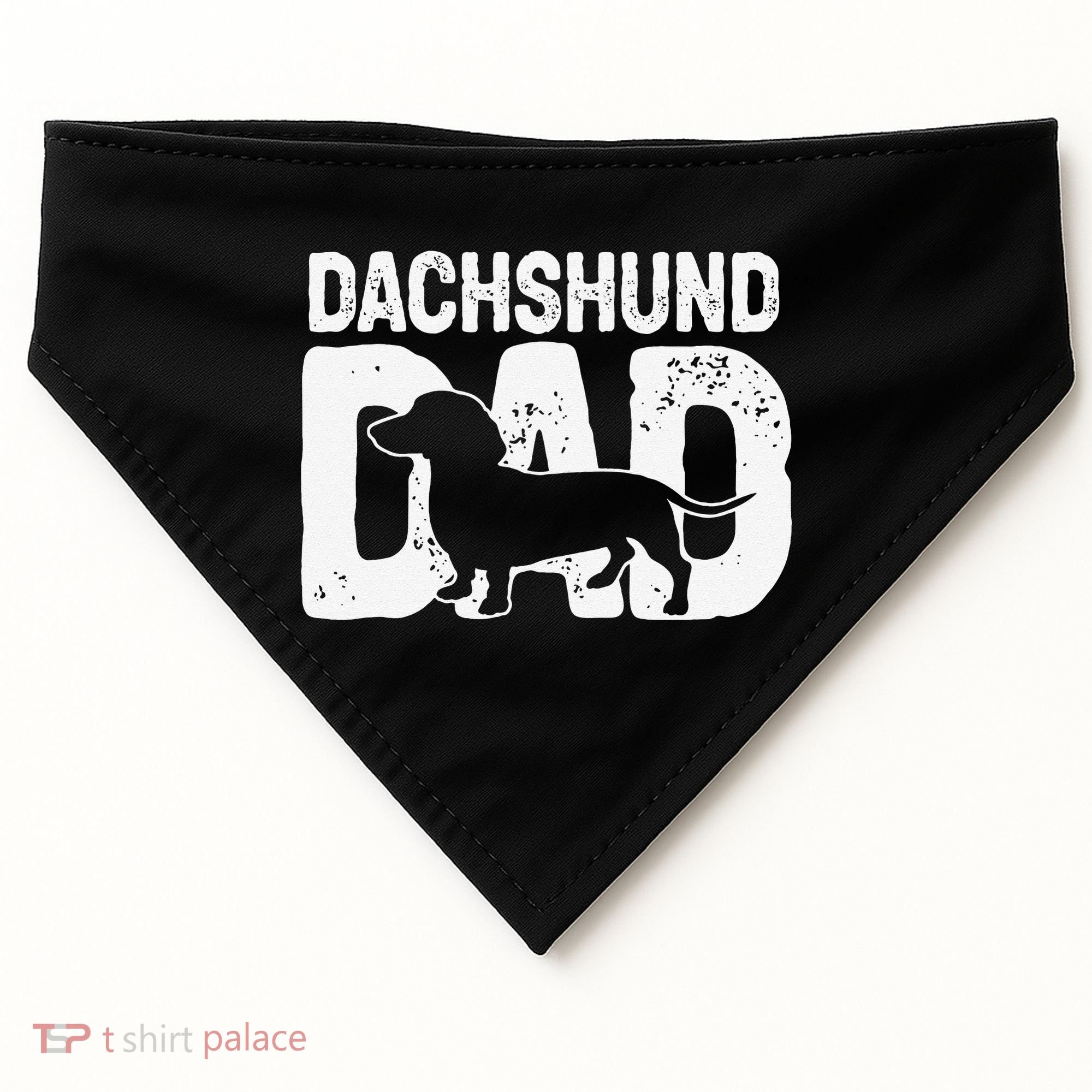 Funny Dachshund Dad Dog Lover Dachshund Father Dog Owner USA-Made Doggie Bandana