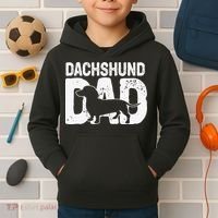 Funny Dachshund Dad Dog Lover Dachshund Father Dog Owner Kids Hoodie thumb 2