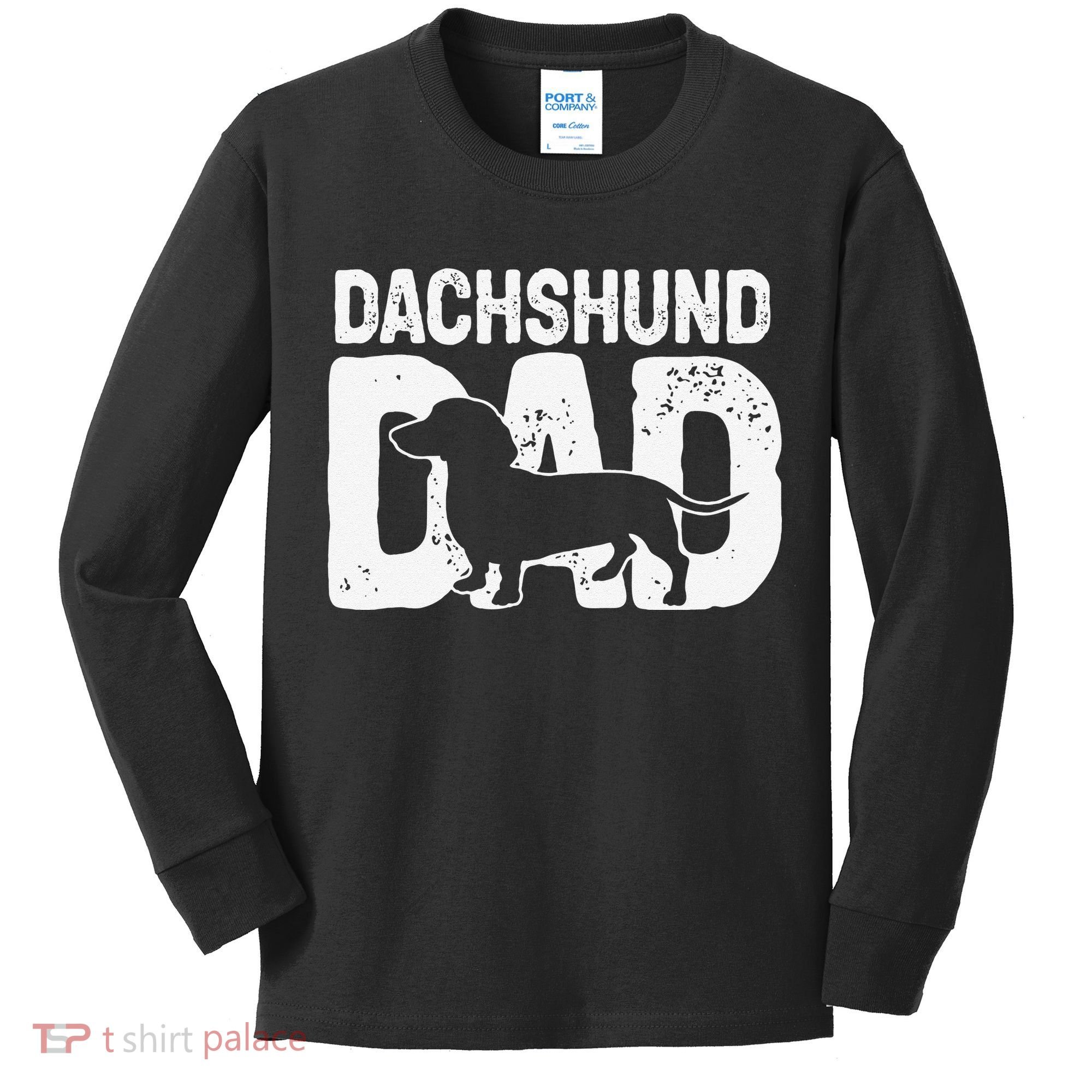 Funny Dachshund Dad Dog Lover Dachshund Father Dog Owner Kids Long Sleeve Shirt