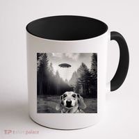 Funny Dachshund Dog Alien Ufo Gift Coffee Mug thumb 1