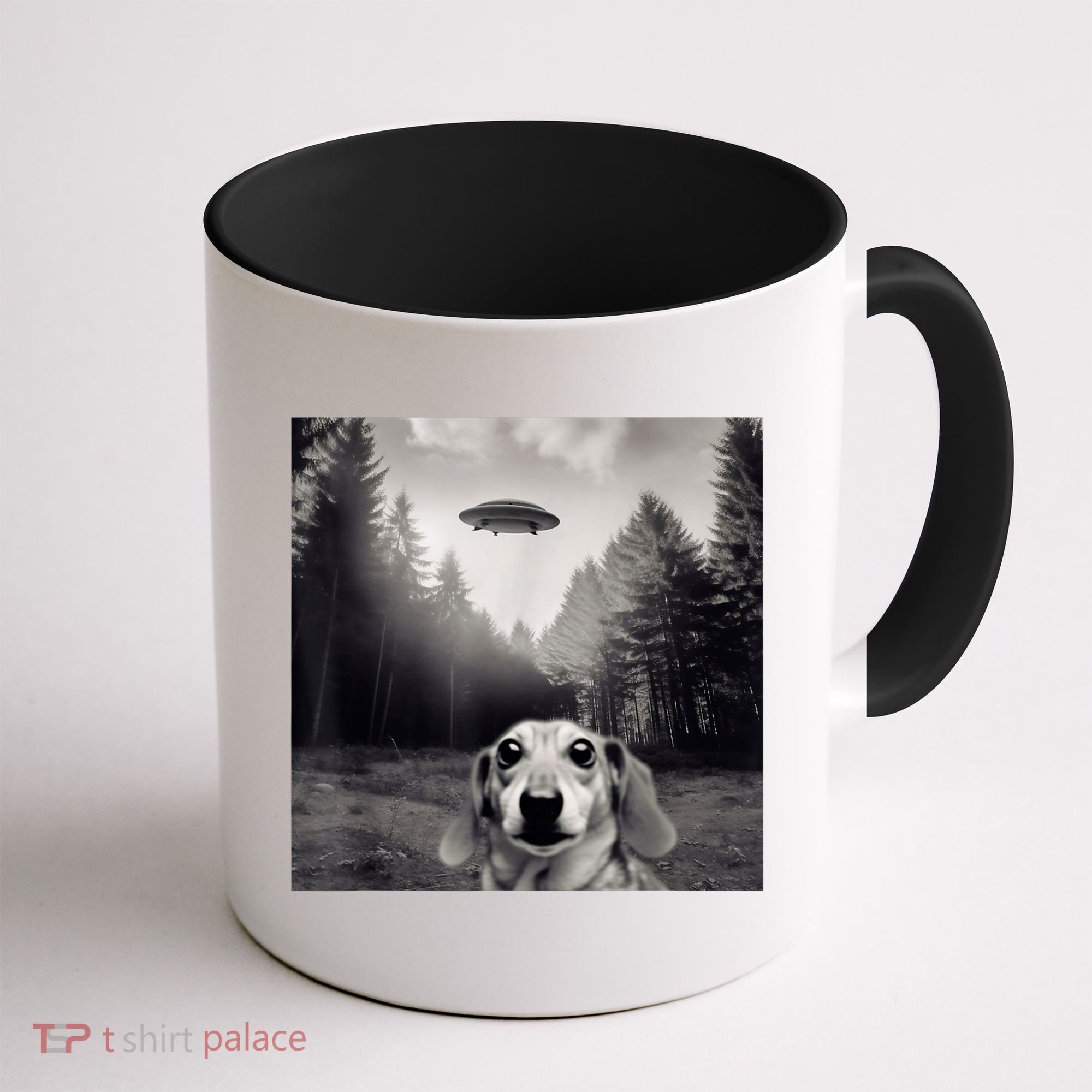 Funny Dachshund Dog Alien Ufo Gift Coffee Mug
