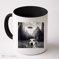Funny Dachshund Dog Alien Ufo Gift Coffee Mug thumb 0