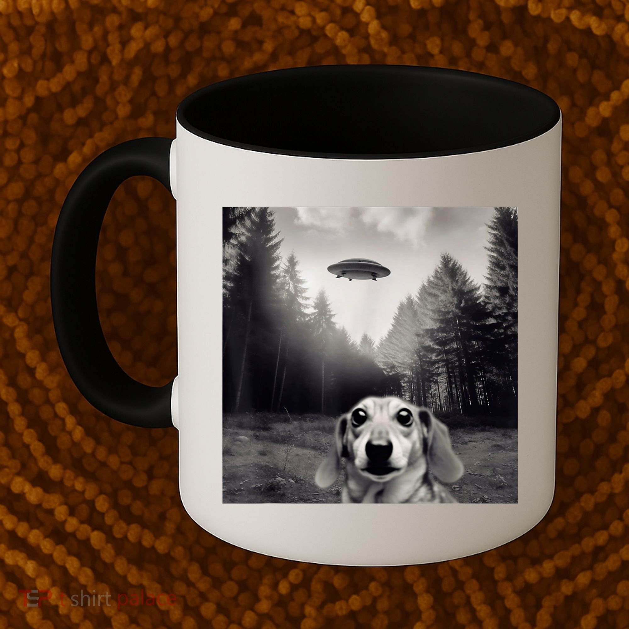 Funny Dachshund Dog Alien Ufo Gift Coffee Mug