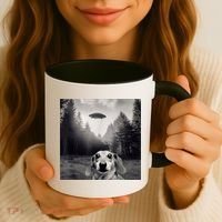 Funny Dachshund Dog Alien Ufo Gift Coffee Mug thumb 3