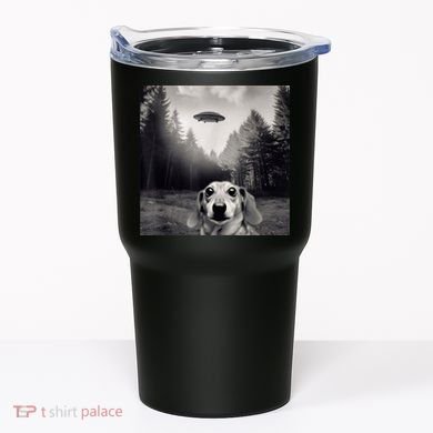 Funny Dachshund Dog Alien Ufo Gift Tumbler